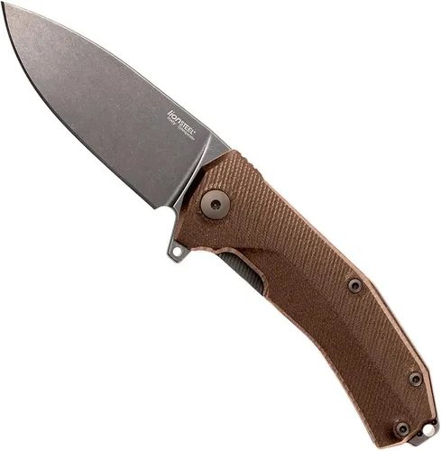Vista 10 de LionSTEEL KUR EDC - Cuchillo plegable, hoja de acero lavada a la piedra de Sleipner