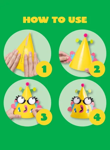 Vista 3 de JOYIN 12 juegos de sombreros de fiesta para niños, juegos de fiesta, actividades de manualidades, lindos sombreros de cumpleaños con temática