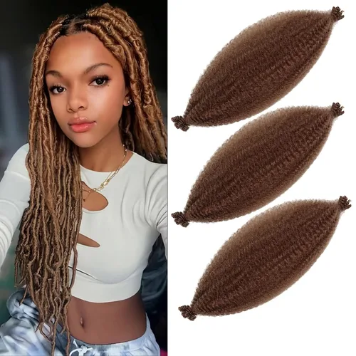 Vista 9 de Cabello para trenzar de 10 pulgadas para locs suaves sintéticos, trenzas de ganchillo Passion Spring Cuban Twist Hair Butterfly Loc Marley Twist