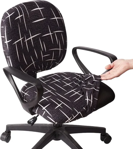 Vista 40 de Melaluxe Funda para silla de oficina de computadora, funda universal protectora y elástica para silla giratoria elástica