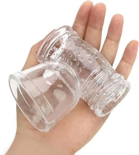 Vista 6 de GURECOD Accesorio de masajeador y accesorio de masaje, cubierta de cabeza de silicona transparente para masajeador