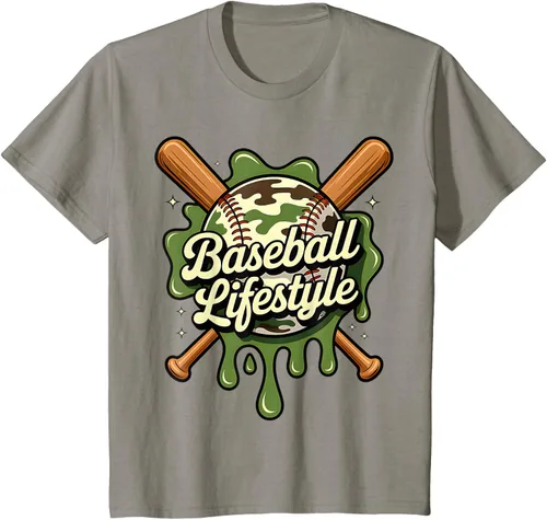 Vista 28 de Baseball Life Style 101 Apparel Youth Drip Baseball Boys Kid Camiseta