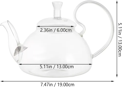 Vista 2 de SHERCHPRY - Tetera de vidrio - Mango escaldado Kung Fu para té y herramienta para servir té de estufa