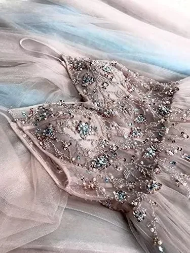 Vista 7 de Elegante vestido de encaje largo con cuello en V adecuado para todas las ocasiones, fiesta de graduación, cóctel, fiesta, vestido de noche formal