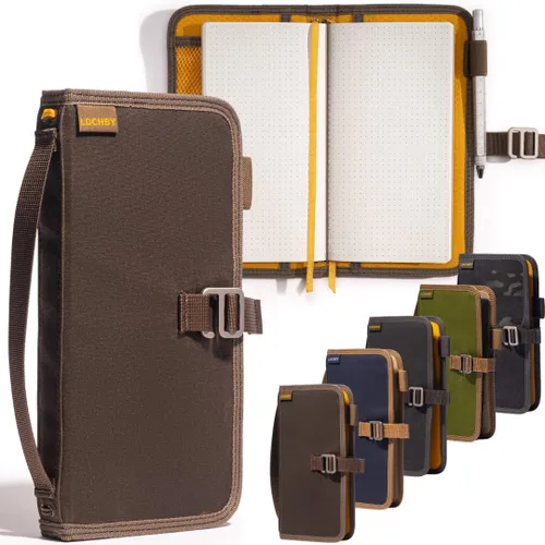 Vista 53 de LOCHBY® Carpeta Field A5 Cubierta de carpeta de 6 anillas Lona encerada resistente al agua Diseño plano Sistema A5 apto para recargar