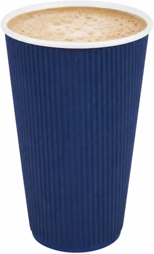 Vista 57 de 500 unidades de tazas desechables negras de 4 onzas para bebidas calientes con diseño de pared ondulada: no necesita mangas - Perfectas