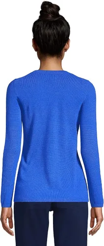Vista 2 de Lands' End Suéter de cachemir con cuello redondo