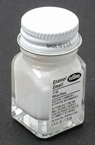 Vista 2 de Testor's 1145TT - Pintura esmaltada brillante blanca (1/4 oz)