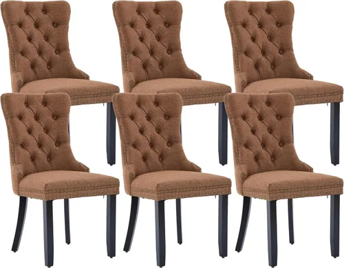 Vista 67 de Juego de 2 sillas de comedor de terciopelo beige, sillas de comedor tapizadas beige01