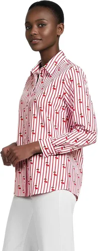 Vista 5 de Lands' End - Camisa de manga larga de cordón Pinwale para mujer