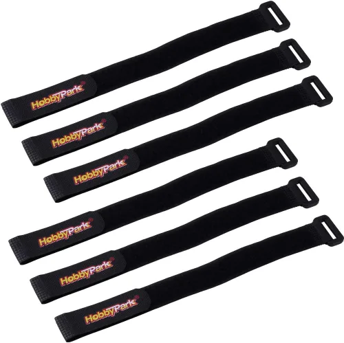 Vista 3 de Hobbypark Correas de batería RC de 0.630 x 7.874 in, correas de sujeción reutilizables, correas de seguridad, correas de gancho y bucle, correas