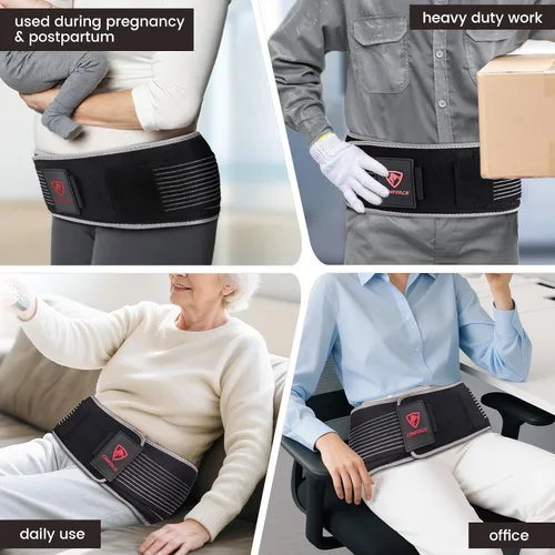 Vista 6 de Cinturón ancho SI con bolsa de hielo, el cinturón de articulaciones Comfort SI alivia el dolor de ciática y cadera Extra-wide Belt Prevents