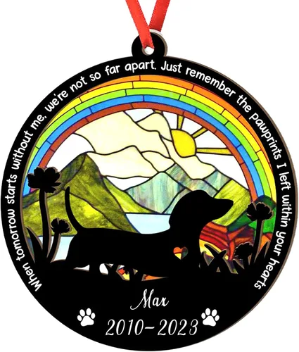 Vista 105 de Adorno personalizado para atrapasoles de sabueso afgano, adorno de Navidad de sabueso afgano, regalo para perro amante, sabueso afgano conmemorativo