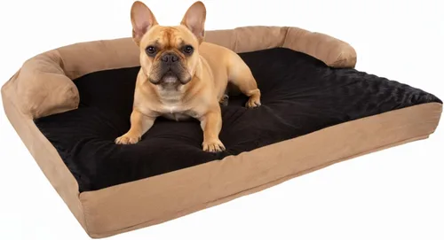 Vista 6 de PETMAKER Cama extragrande para perros, cama para mascotas de 45.5 x 32 pulgadas, sofá ortopédico de 3 capas con gel refrescante, espuma