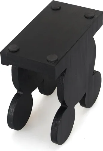 Vista 4 de Servilletero de madera negro para cocina, baño, accesorios de decoración de escritorio lindos Wood Napkins Holder for Table Party Office Cocktail