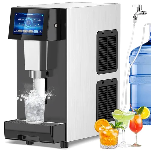 Vista 25 de Máquina de hielo Nugget para encimera 40 libras/día, contenedor de hielo de 10 libras, máquina de hielo de pellets suaves masticables de acero