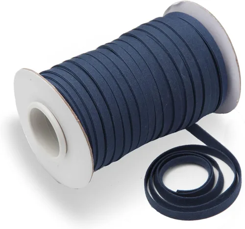 Vista 40 de Cinta al bies de doble pliegue de 1/2 pulgada, cinta al bies de doble pliegue de 55 yardas, carrete continuo a granel para coser ropa, acolchado