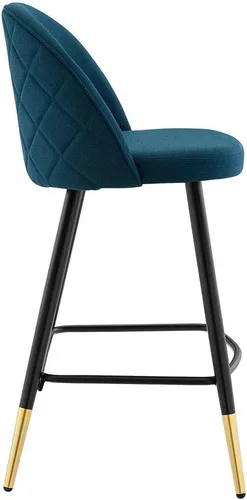 Vista 4 de Modway Taburetes de comedor tapizados de tela Cordial en Azure - Juego de 2