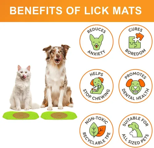 Vista 3 de Neater Pets Neat-LIK - Tapete para lamer perros, gatos, cachorros, reduce la ansiedad y el aburrimiento, alimentador lento de mantequilla de maní