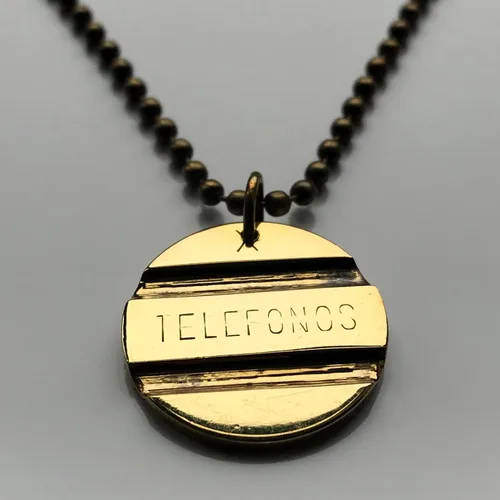 Vista 4 de 1967 Spain España Telefonos Spanish Telephone Token coin pendant ficha de cabina Madrid Barcelona Valencia Sevilla Toledo Zaragoza Malaga Granada