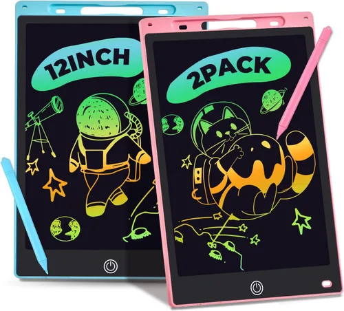 Vista 9 de Tableta de escritura LCD, 2 paquetes de almohadillas de dibujo para niños de 3, 4, 5, 6 años, 8.5 pulgadas, líneas coloridas, garabatos, juguetes