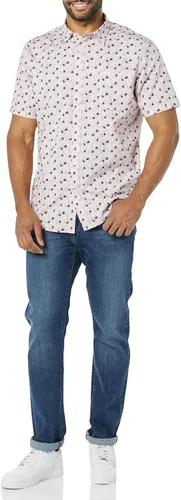 Vista 3 de Tienda Essentials Camisa de popelina elástica de manga corta para hombre