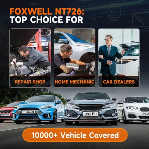 Vista 9 de FOXWELL NT726 - Herramienta de escaneo bidireccional 2026, herramienta de diagnóstico de escáner OBD2 para todos los sistemas, lector de códigos
