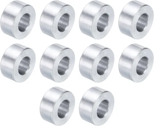 Vista 16 de uxcell 10 piezas de espaciador de aluminio con 1/2" de diámetro interno x 1" de diámetro exterior x 1" de longitud, con acabado liso, espaciador