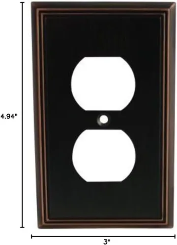 Vista 2 de Cosmas 65000 Series tapa para placa del apagador, Marrón, 65049-ORB Oil Rubbed Bronze