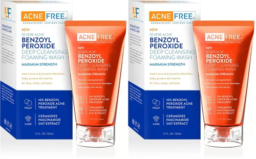Vista 8 de AcneFree Espuma de Limpieza en Espuma para Acné Severo 10% Peróxido de Benzoilo, 5 Onzas