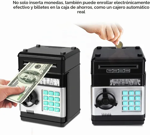 Vista 4 de Alcancía para niños, juguetes para regalos de niños de 6 7 8 9 10 11 12 años, juguetes de alcancía electrónica para edades 8-13, regalos de Navidad