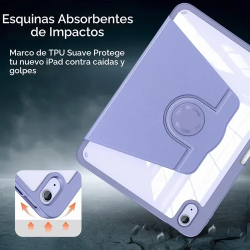 Vista 5 de Soke Funda giratoria para iPad (A16) de 11ª generación 2025, iPad de 10ª Lila Púrpura