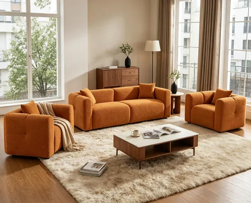 Vista 25 de VANOMi Juego de sofá modular seccional extragrande en forma de nube con sofá de 95" y sillones de 42" para sala de estar, juego de muebles tapizados