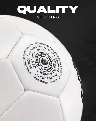 Vista 4 de American Challenge DL2000 Balón de fútbol – Balón de fútbol profesional para campos de césped – Pelotas de fútbol duraderas cosidas a máquina de TPU