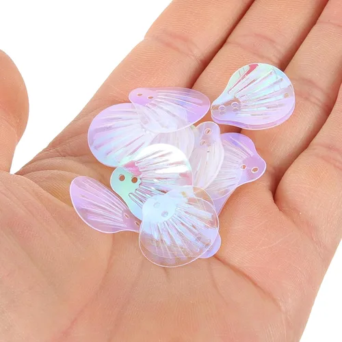 Vista 3 de Amosfun Lentejuelas brillantes con agujeros para manualidades de costura, bordados, aretes y decoración de prendas