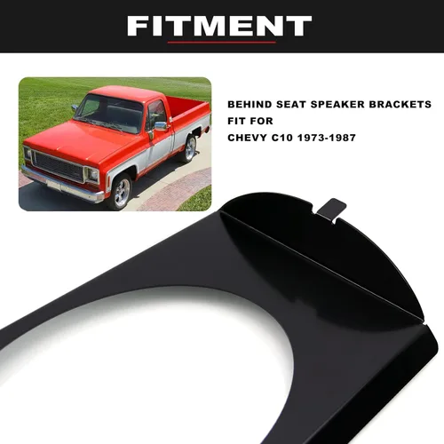 Vista 4 de Sporacingrts Soportes de altavoz para detrás del asiento, compatibles con Chevy GMC C10 1973-1987 detrás del asiento de la cabina de la esquina