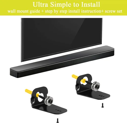 Vista 2 de Soporte de montaje en pared para barra de sonido Samsung HW-M360 HW-K550 HW-M550 HW-K650 HW-K430 HW-K335 HW-K651 HW-K450 Altavoz de barra de sonido