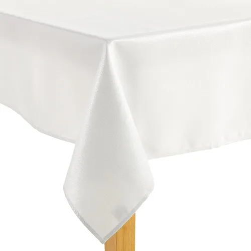 Vista 5 de Violet Linen Mantel metálico para hotel, forro de 52 x 70 pulgadas, rectangular, color plateado
