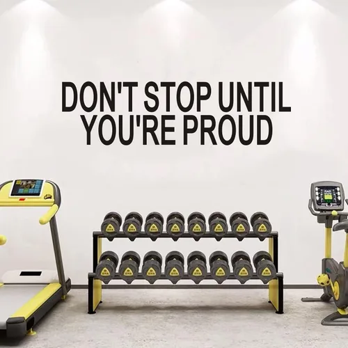 Vista 2 de VODOE Calcomanías de pared motivacionales para oficina, gimnasio, citas inspiradoras, escuela, aula, arte de pared, vinilo deportivo, ejercicio