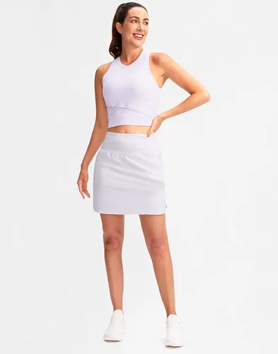 Vista 6 de G Gradual Faldas de golf para mujer, con bolsillos con cremallera, cintura alta, faldas para tenis, atletismo, entrenamiento, casual, verano