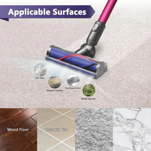 Vista 5 de Limpiador de cabezal motorizado de liberación rápida para aspiradoras Dyson V6 DC58 DC59 DC61 DC62 DC72 DC74 Modelos Cabezal de limpieza Dyson SV04