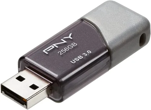 Vista 2 de PNY Unidad flash USB 3.0 Turbo Attache 3 de 256 GB, gris (paquete de 1)