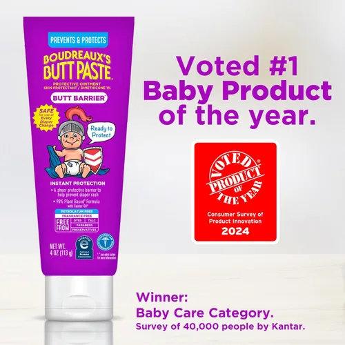 Vista 3 de Boudreaux's Butt Paste Ungüento de barrera a tope de 4 oz y frasco de 14 oz Ungüento para erupción de pañales