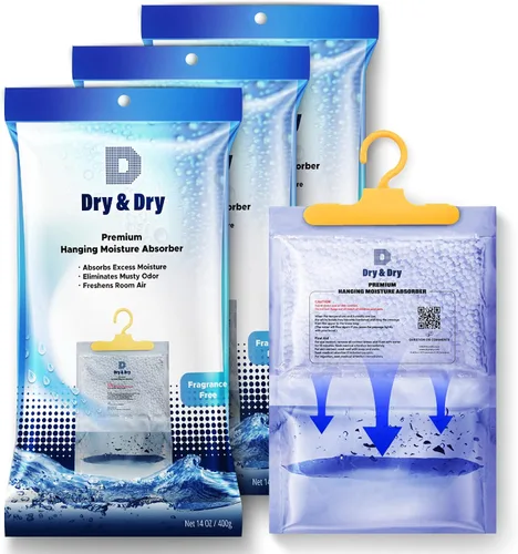 Vista 14 de Dry & Dry Paquete de 6 deshumidificadores absorbentes de humedad para el hogar, deshumidificadores para sótano para dormitorio, pequeños