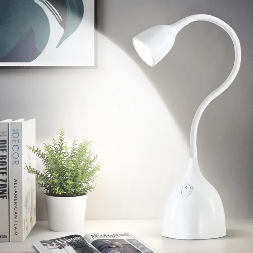 Vista 11 de Lámpara de Escritorio de Cuello de Cisne EJIAXIN 360° Luz de Lectura LED Flexible Lámpara de Escritorio Pequeña para Espacios Pequeños Lámpara