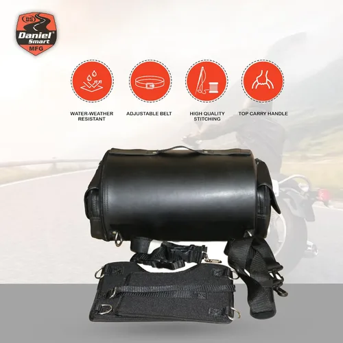 Vista 3 de Daniel Smart - Bolsa enrollable para motocicleta con múltiples bolsillos, asegura tu equipaje y cosas con facilidad, incluye cubierta de lluvia
