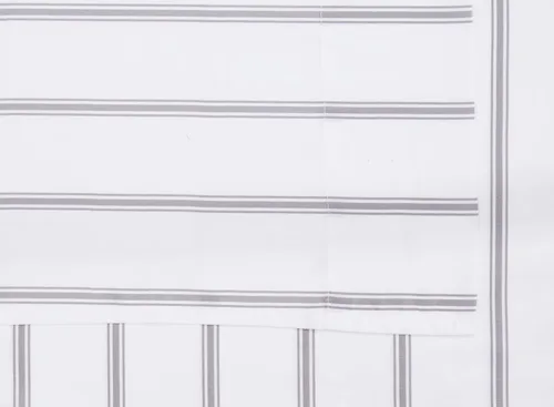 Vista 2 de TRULY SOFT Ticking Stripe - Juego de sábanas de poliéster de 4 piezas con diseño de rayas, para hombres y mujeres, certificado Oeko-TEX Blanco/Gris