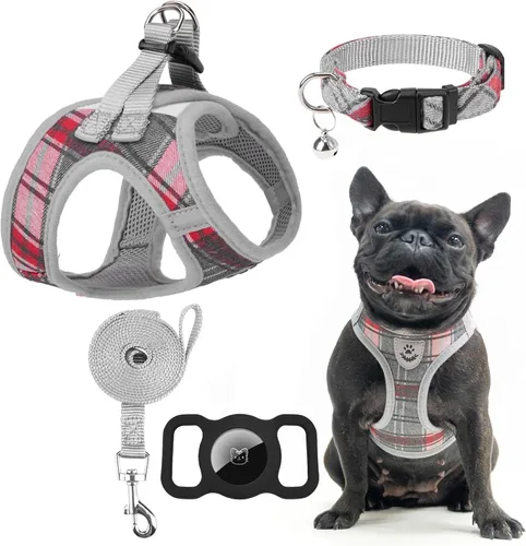 Vista 27 de Arnés para cachorros de otoño de Acción de Gracias - Collar y correa para perro - Arnés de chaleco para perros pequeños de malla suave acolchada