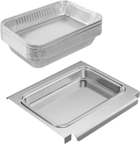 Vista 9 de SafBbcue 80580 - Bandeja de grasa con 12 bolsas de goteo para parrilla Weber Q200 y Q300, bandeja de grasa para Weber Q2000 Q2200 Q200 Q220 Q3000