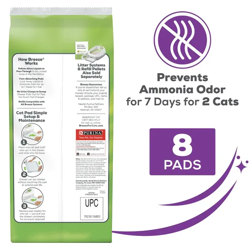 Vista 3 de Tidy Cats Purina - Accesorios para arena para gatos, paquete de recarga de almohadillas para gatos, 8 unidades, 8 unidades (paquete de 8)